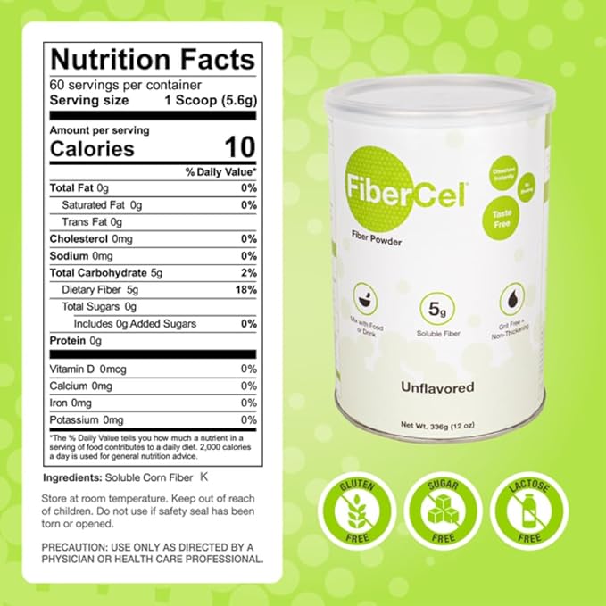 FiberCel Unflavored Fiber Powder 12oz