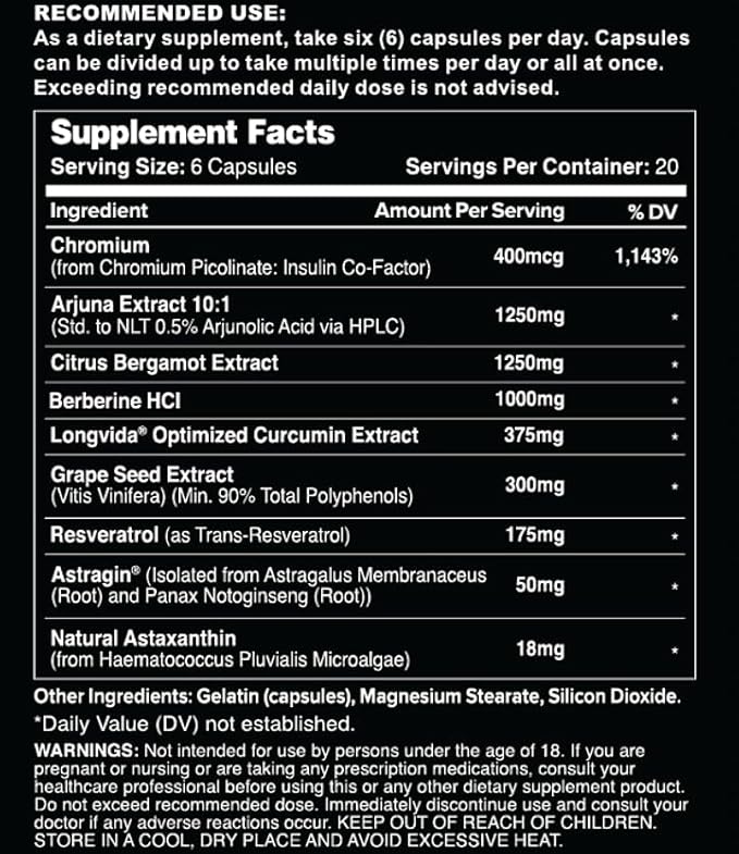 Leviathan IRE Complete Health Support - Overall Health &amp AntiOxidant Support with Longvida® Optimized Turmeric Curcumin Grape Seed Berberine Arjuna and Resveratrol