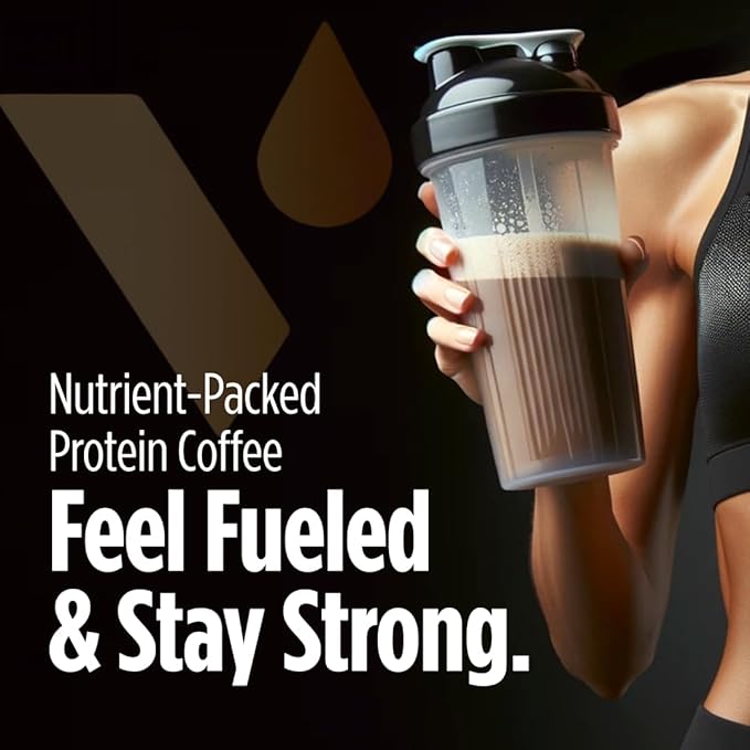 VitaCup Slim Protein Coffee Shake for Diet Support Instant Coffee w/Whey Protein Powder B Vitamins &amp Fiber Dietitian Developed for Performance &amp Taste Make as Iced Coffee or Shake 2 Bags