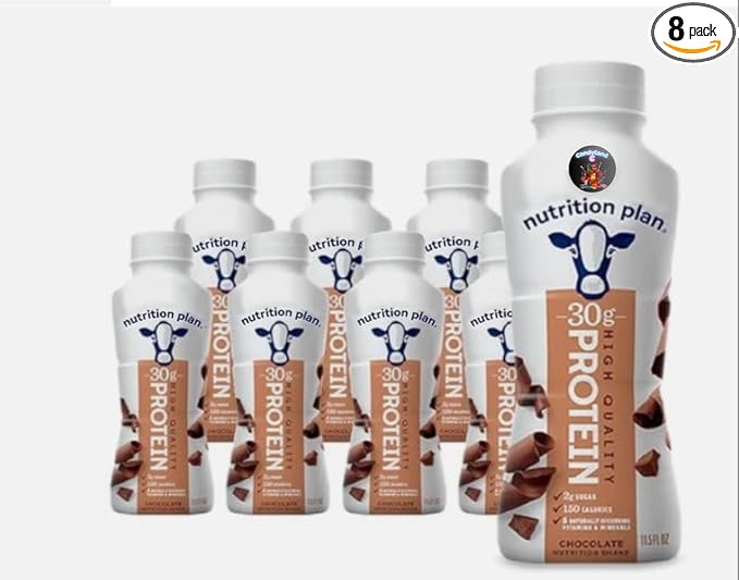 Nutrition-Plan Protein Shakes - 30g Protein Shake Milk Chocolate -11.5 Fl oz (8 Pack)