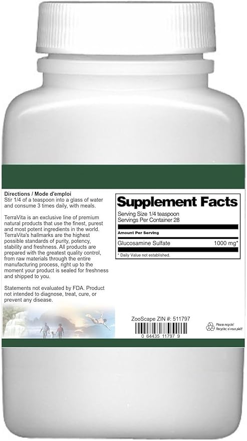 Terravita Glucosamine Sulfate Powder (1 oz ZIN: 511797) - 3 Pack