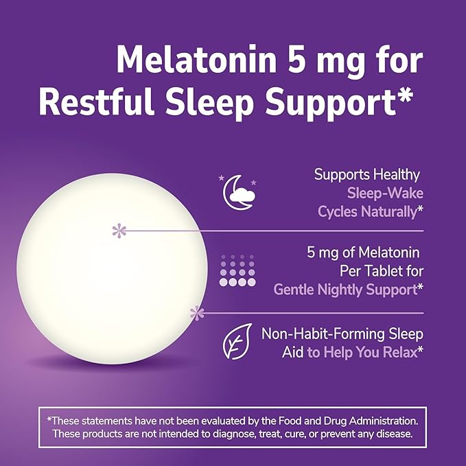 21st Century Melatonin 5mg Tablets - 120 ct Pack of 3