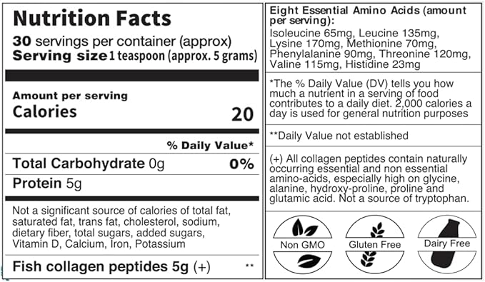 Nizen Marine Collagen Pure Powder Hydrolyzed Peptides Easy-to-Digest Amino Acids Supplement. Unflavored. Non-Clumping. Made in Japan. 5.29oz