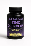 Zinc with Quercetin 800 mg - Supports Mineral Absorption &amp Retention - Chelated Zinc Monomethionine - Non GMO Gluten Free - 120 Capsules
