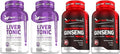 Herbtonics Liver Cleanse Detox &amp Repair Formula - 20+ Herbs: Milk Thistle Artichoke Extract Silymarin &amp Dandelion - Korean Red Panax Ginseng 1500mg - High Potency Ginseng for Energy for Men