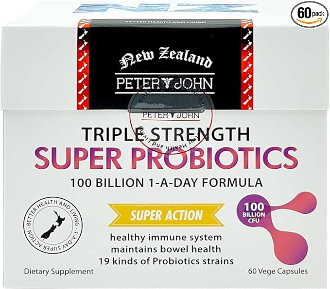 Peter John Super Probiotics 100 Billion 1-A-Day Formula 60 Capsules (1)