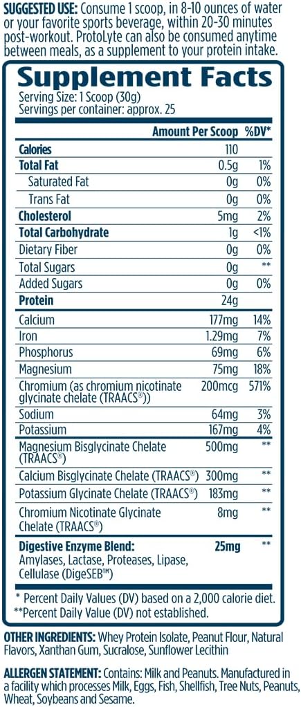 VMI Sports | ProtoLyte Whey Isolate Protein Powder | Low Calorie Whey for Weight Loss and Muscle Gain | Digestive Enzymes | Non-GMO (1.6 lb Vanilla Peanut Butter)