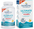 Nordic Naturals Ultimate Omega + CoQ10 Lemon - 90 Soft Gels - 1280 mg Omega-3 + 100 mg CoQ10 - Heart Health Cellular Energy Antioxidant Support - Non-GMO - 45 Servings