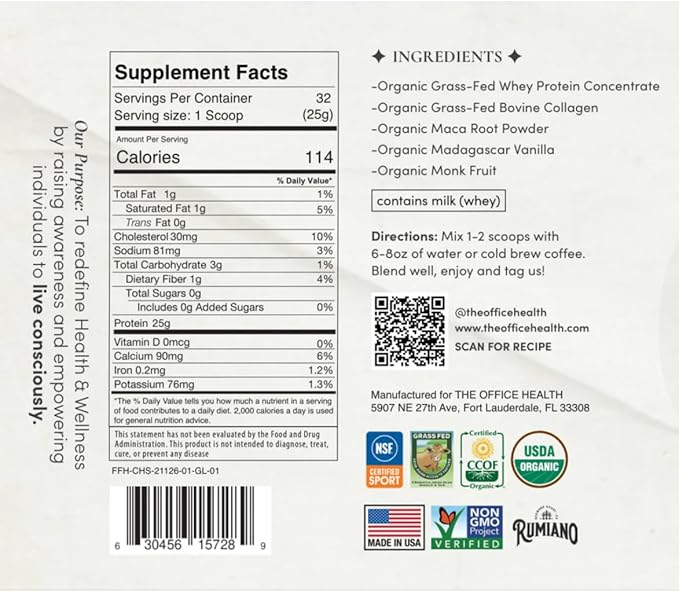 Grass-Fed Whey Protien (Vanilla)