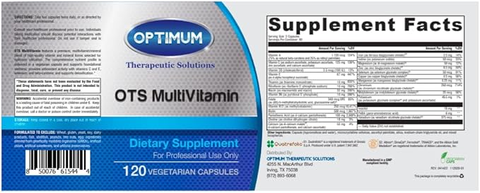 OTS Multi-Vitamin – Comprehensive Daily Vitamin &amp Mineral Formula with Albion® Chelated Minerals – Non-GMO Gluten Free
