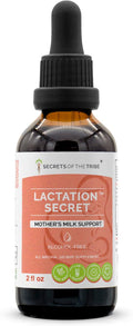 Secrets of the Tribe Lactation Secret Alcohol-FREE Extract High-Potency Herbal Drops Tincture made from Fenugreek Blessed Thistle Goat's Rue Red Raspberry Fennel Seed. Mother's Milk Support 2 oz