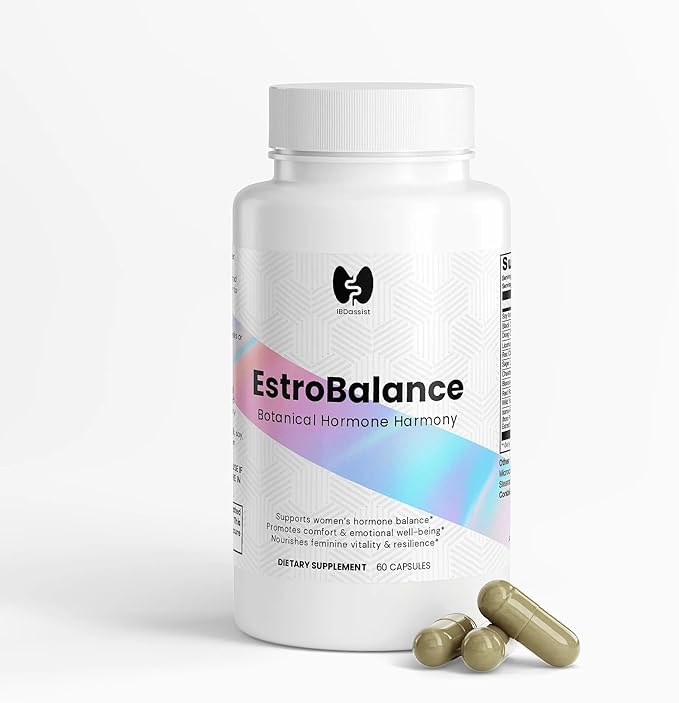 EstroBalance Women’s Hormone Balance Supplement – Menopause &amp PMS Support with Black Cohosh Red Clover &amp Chasteberry – Estrogen Balance Formula – 60 Capsules