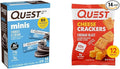 Quest Nutrition Mini Cookies &amp Cream Protein Bars High Protein Low Carb Keto Friendly 14 Count &amp Cheese Crackers Cheddar Blast High Protein Low Carb