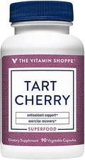 The Vitamin Shoppe Tart Cherry Extract - Post-Workout Recovery &amp Antioxidant | Freeze-Dried Montmorency | 90 Veggie Caps | Non-GMO