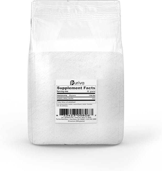 Protein Powder Whey Protein Isolate Vanilla 1 Pound