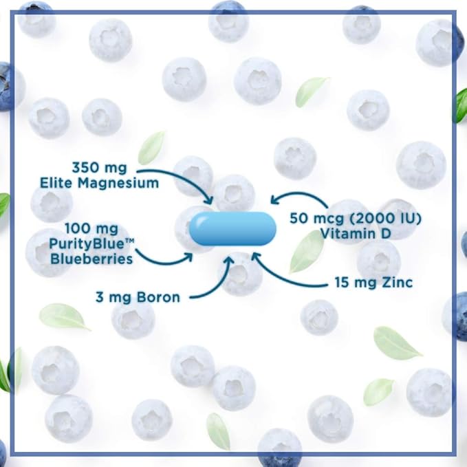 Purity Products MagBlue - Magnesium Bisglycinate Buffered &amp More - 90 Tablets