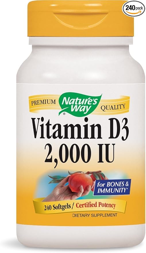 Vitamin D3 2000 IU 240 Softgels (Pack of 2)