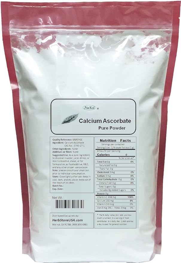 Calcium Ascorbate Pure Powder Buffered Vitamin C (2270 Grams (5.0 Lb))