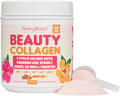 Beauty Collagen Powder-5 Types of Hydrolyzed Collagen Sea Moss Biotin Keratin Hyaluronic Acid Vitamin C and Probiotics–Hair Skin Nails- All Natural Made in USA-45 Servings- Mixed Berry