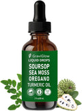 Graviola Soursop Bitters Liquid Drops – 10-in-1 Herbal Soursop Extract with Sea Moss Moringa Turmeric Black Seed Oil &amp Oregano – Immune &amp Gut Health Support Vegan Non-GMO 2 Fl Oz