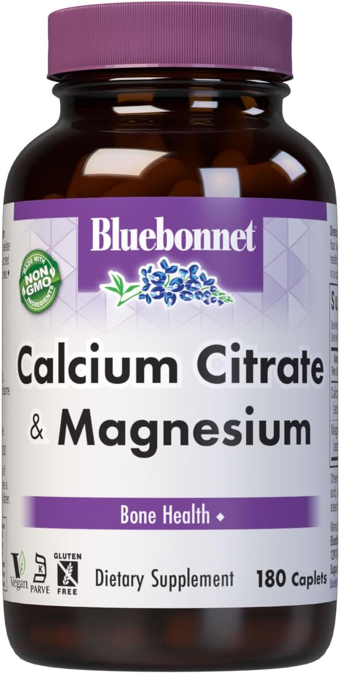 Bluebonnet Calcium Plus Magnesium Caplets 180 Count