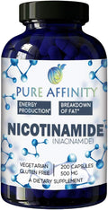 200 Count! B3 Nicotinamide 500 mg Effective Flush-Free Niacin. Energy Booster Cell Regenerator Supports Cognitive Decline Anti-Aging and Helps Breaks Down Carbs &amp Fats (200 Ct)