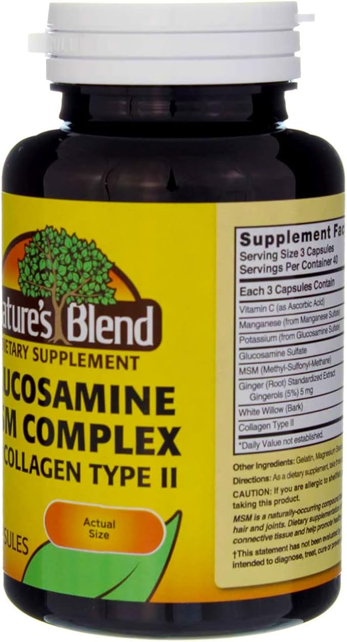 Nature's Blend Glucosamine/MSM Complex Capsules - 120 ct Pack of 6