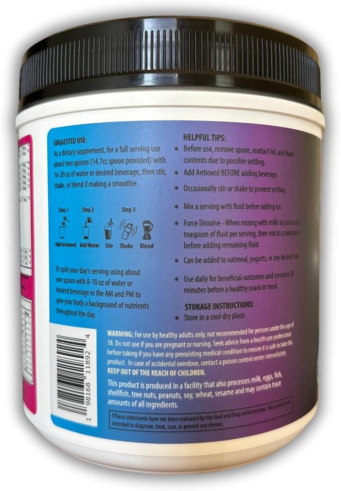 Multi Collagen Multivitamin for Women+Men Keto Skin Joint Cognitive Heart Sensual &amp Immune Health Hydrolyzed Peptides Antioxidants Probiotics No Sugar 30 Fruit Powder Servings