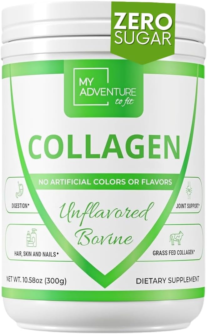 My Adventure to Fit Hydrolyzed Collagen for Women - Grass Fed Collagen Powder for Muscle Growth &amp Collagen Protein Powder - Keto Collagen Powder for Joints &amp Gut Health - Unflavored Bovine 300