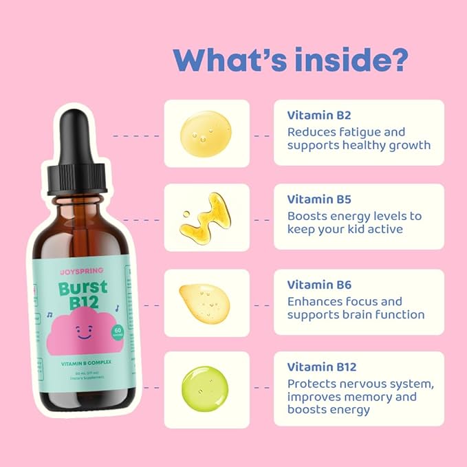JoySpring Liquid B Complex and Genius Vitamin Drops for Kids