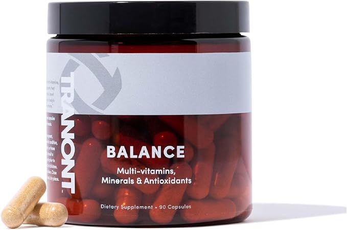 Tranont Balance | 90 Count | Multi-Mineral &amp Vitamin Capsules for Adults | Vitamin C A and E Magnesium Zinc Calcium and Iodine | Boosts Immunity Energy and Digestion | Gluten Free Vegetari