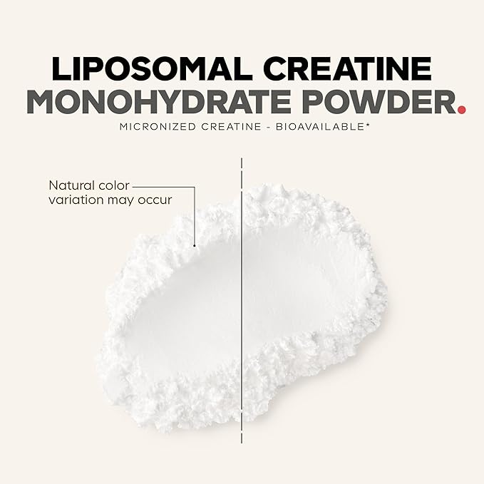 Codeage Liposomal Creatine Powder Supplement Pure Creatine Monohydrate 5000mg Pre Workout &amp Post Workouts - Unflavored Creatine Micronized Creatine Powder - Creatinine for Sports - 30 Servings