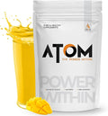 Asitis Nutrition Atom Whey Protein Isolate 1kg/35.2 Oz | 30g Protein 6.1g Bcaa &amp 13g Eaa | Ultra-pure Fast Acting Protein | Mango Delight Flavor No Added Sugar Cross-flow Microfiltered