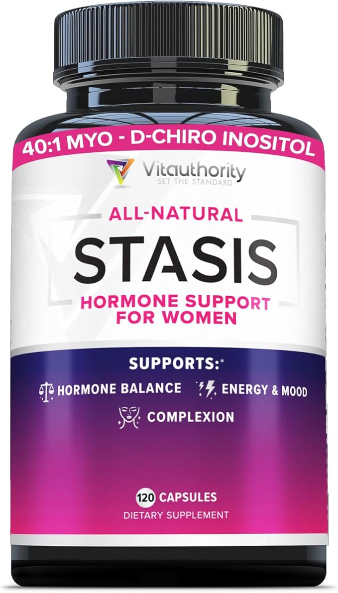 Myo-Inositol D-Chiro Women's Hormone Balance Supplement - 40:1 Myo-Inositol &amp D-ChiroInositol Blend with DIM for Hormone Balance for Women - Health Vitamins for Skin Energy &amp Cycle Support (
