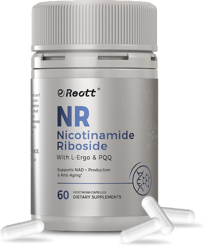 NR Nicotinamide Riboside Supplement 300mg Supports NAD+ Boosting 60 Capsules with L-Ergothioneine and PQQ for Cell Health &amp Healthy Aging