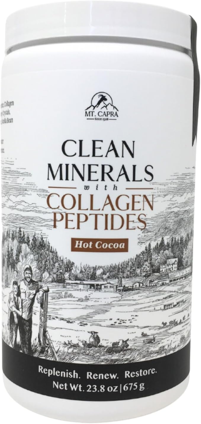 Mt. Capra Clean Whey Protein (Vanilla Bean) and Clean Minerals with Collagen Peptides (Hot Cocoa)