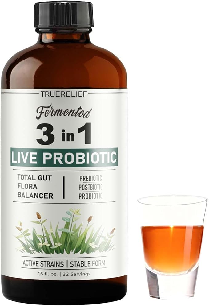Women's Daily Probiotic + Prebiotic + Postbiotic Liquid 3-in-1 for Gut Health 10 Strains &amp 18 Fermented Herbs (1)
