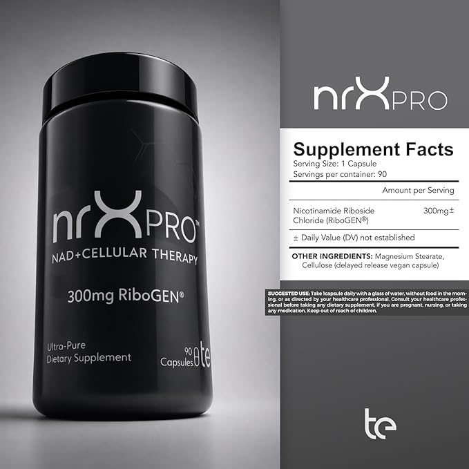 nrXPRO NAD+ Support Supplement for Healthy Aging &amp Cellular Energy | Supports NAD Production Mitochondrial Function &amp Cellular Repair | Vegan Delayed Release| Non-GMO | Made in USA | 90 Day S