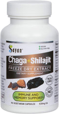 Sayan Siberian Chaga Mushroom Extract with Shilajit 90 Capsules/420mg ea.– Immune and Digestion System Support – Fulvic Acid Supplement – Energy &amp Clarity – Exclusive Blend – No Fillers