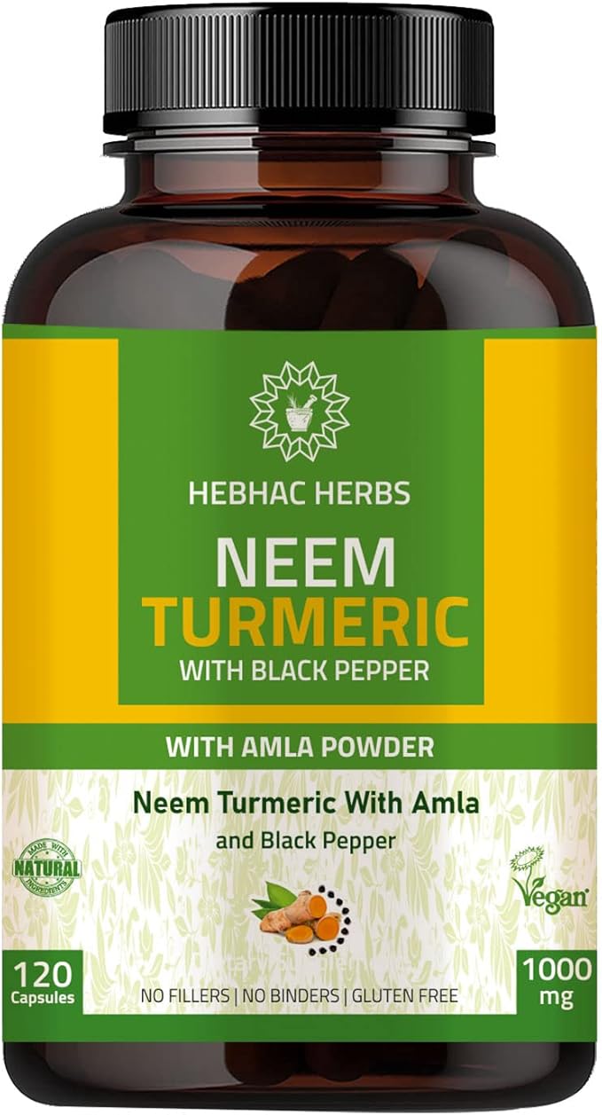 Neem Turmeric Capsules with Amla and Pomegranate Juice Powder 227g