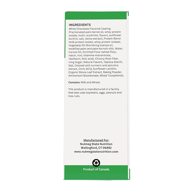 Nutmeg State Nutrition - High Protein Wafer Bars Protein Snack Bars Low Calories Low Sugar 7 Servings Per Box (1 Box (7 Servings) Key Lime)