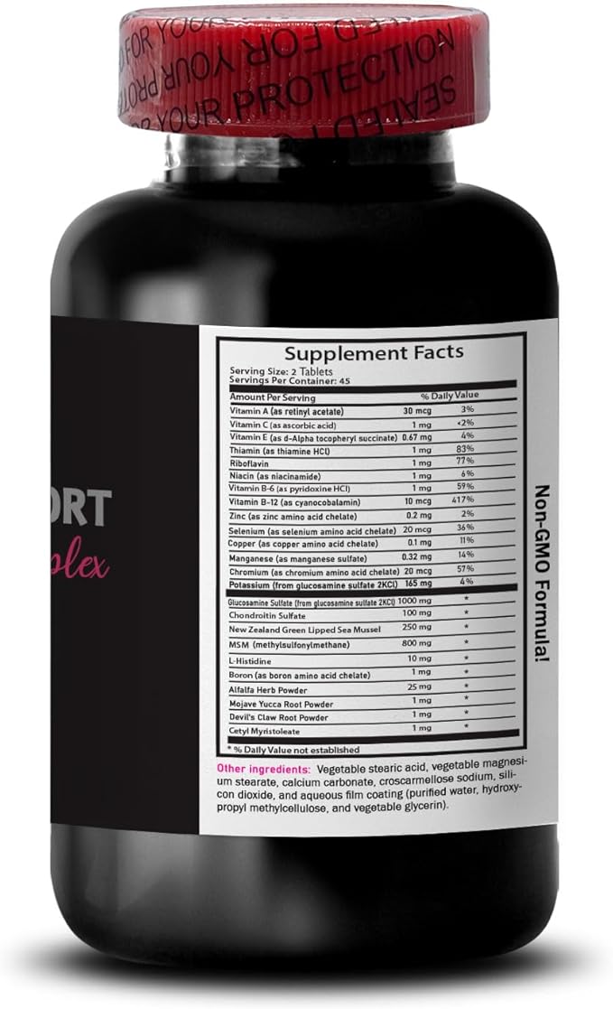 Boron Powder Supplement - JOINT SUPPORT COMPLEX - Joint Blend Complex Glucosamine &amp Chondroitin MSM Enhancement Tablets Joint Support Capsules Flexibility Booster 3 Bottles 270 Tablets