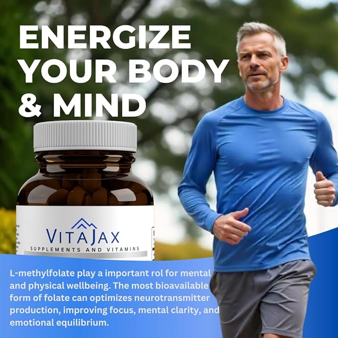 L Methylfolate 15mg | 120 Caps | Value Pack | Max Potency | Active Folate | Gluten Free | Methyl Folate 5-MTHF | No Filler