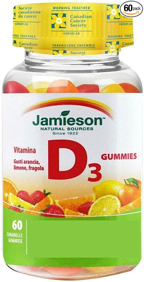 Jamieson Vitamin D Gummies 1000 IU - Orange Strawberry Lemon 60s
