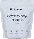 Grass-Fed Pure Goat Whey Protein Powder - Organic Whey Protein Supplement - Easy to Digest - Less Lactose - Soy Free - Vanilla Flavor - 20 Servings
