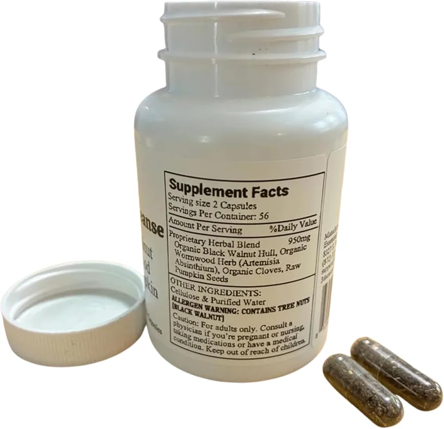 3D's Essentials Complete Gut Support - Activated Charcoal Black Walnut Blend Colon Support - 3 Bottles