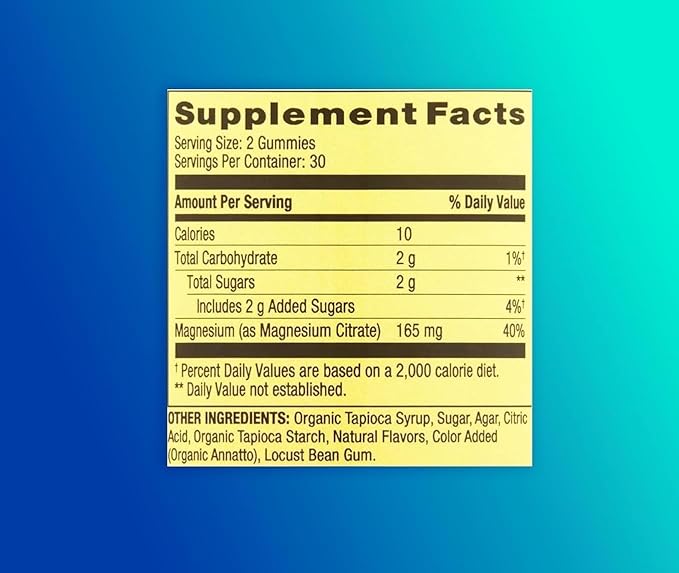 SV Extra Strength Magnesium Gummies for Bone and Muscle Health 250mg 60ct + VSL Sticker