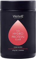 WelleCo HydroProtein Elixir Potassium Electrolyte Powder with 15g Vegan Protein for Energy Healthy Hair Skin &amp Nails Easy to Digest Powdered Electrolytes Black Currant &amp Pomegranate 9.5o