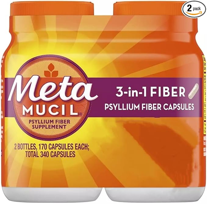Metamucil Fiber Therapy for Regularity Fiber Supplement 340 Capsules