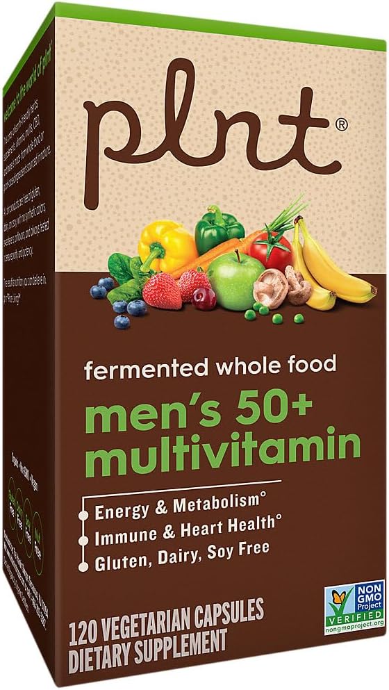 plnt Fermented Whole Food MenaTMs 50+ Multivitamin (120 Vegan Capsules)